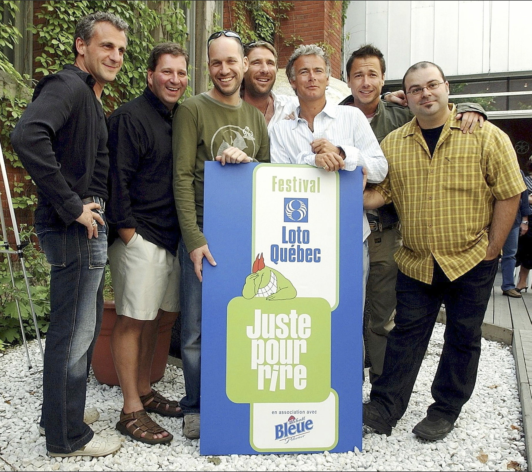 Laurent Paquin just for laughter Laurent Paquin with the other leaders of the Galas just for Laughs, in 2004: Patrick Huard, Mario Jean, Martin Matte, Peter Macleod, Franck Dubosc and Stéphane Rousseau. laurent paquin will host his